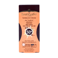 قیمت کرم ضد آفتاب spf50 فاقد چربی سان سیف 50 گرم - بژ طبیعی