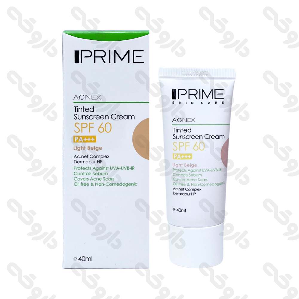 کرم ضد آفتاب رنگی SPF60 بژ روشن پرایم 40 میلی لیتر