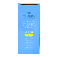 خرید کرم ضد آفتاب رنگی +SPF60 بژ روشن سینره 50 میلی لیتر