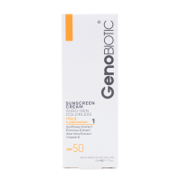 کرم ضد آفتاب پوست چرب و مختلط بی رنگ SPF50 ژنوبایوتیک 50 میلی لیتر