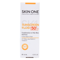 فلوئید ضد آفتاب spf50+ بی‌رنگ فاقد چربی اسکین وان