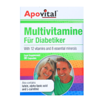 کپسول مولتی ویتامین افراد دیابتی آپوویتال 30 عددی